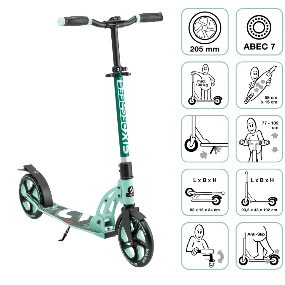 Six Degrees 205 mm sparkcykel mint 100 kg hopfällbar