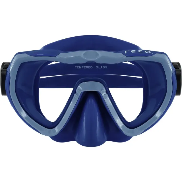 Rezo Matira Jr dykmask barn blå härdat glas