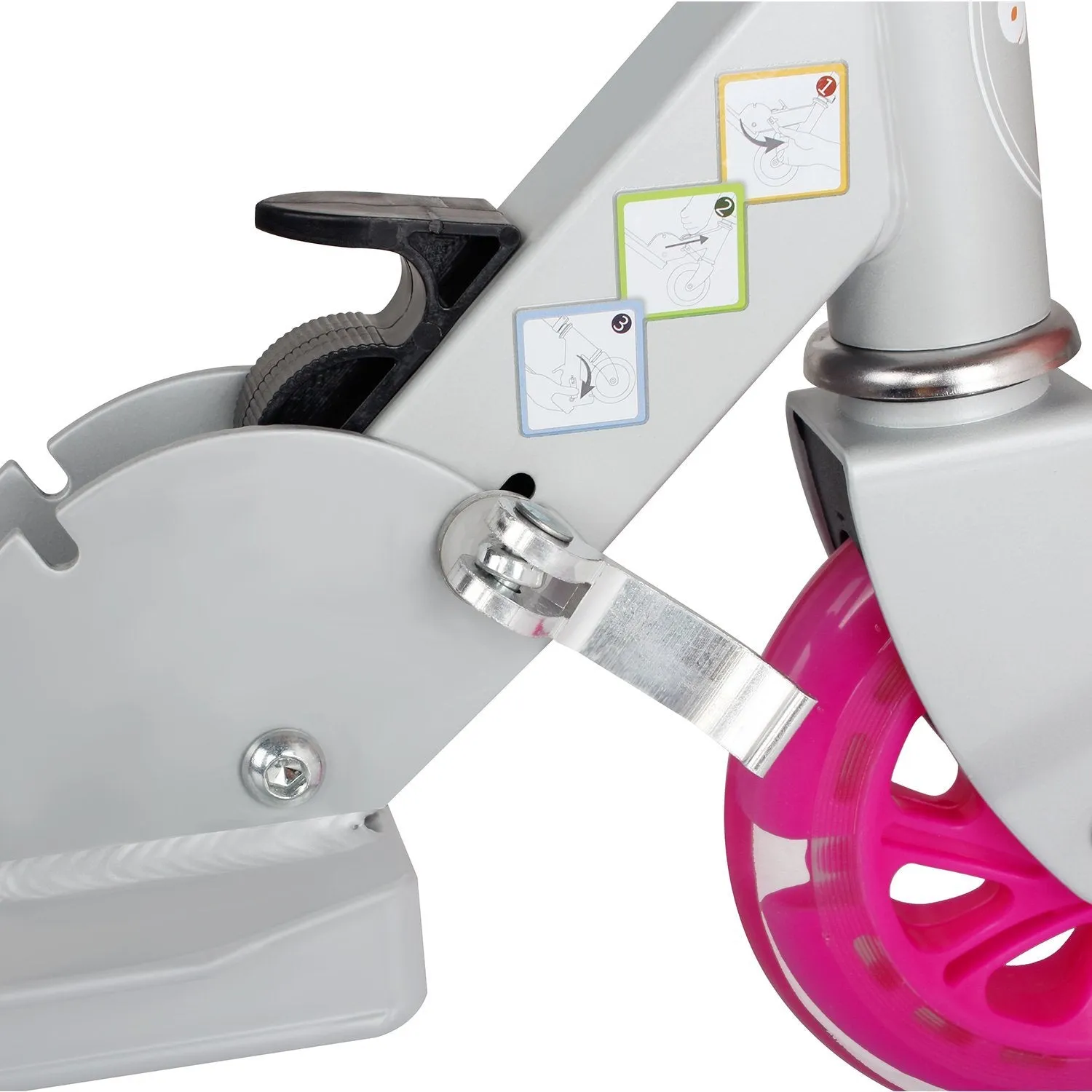 Beleev V1 sparkcykel rosa 120 mm LED-hjul