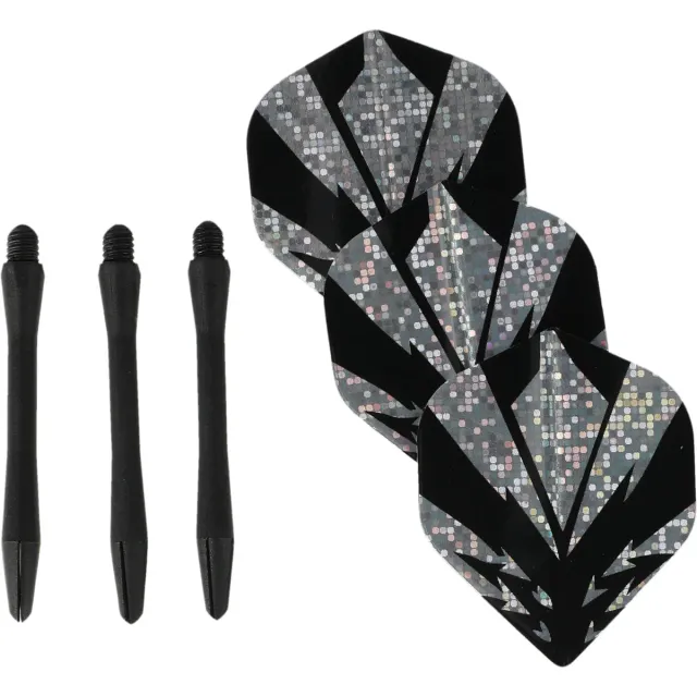 Rezo dartflights och nylonskaft set svart röd