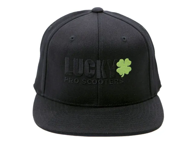 Lucky Flatbill keps svart grön logo