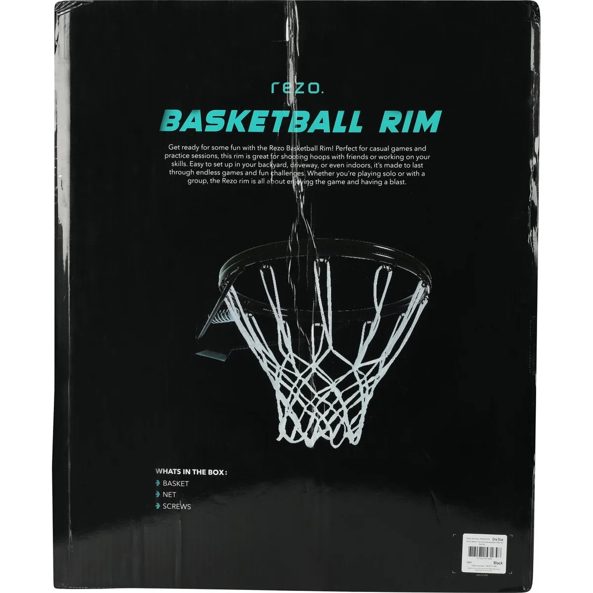 Rezo Endenthy basketkorg svart 45 cm stål med nät
