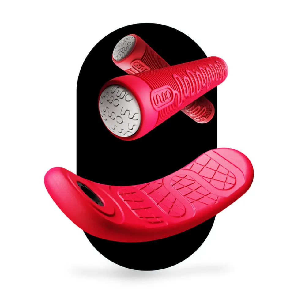 Indo 670 Red Rocker deck + grips röd