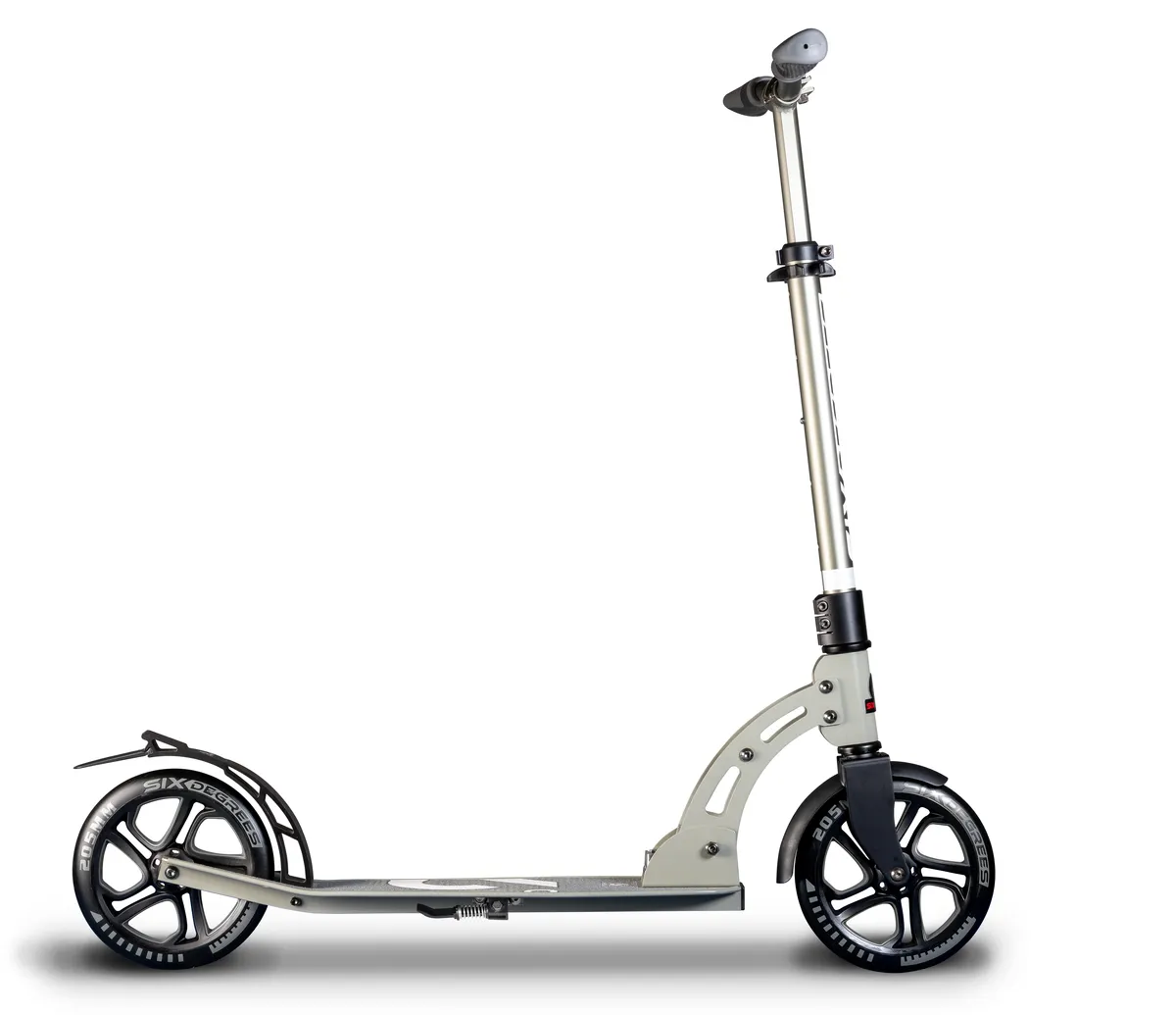 SIX DEGREES Aluminium Scooter 205 mm sparkcykel grå testvinnare