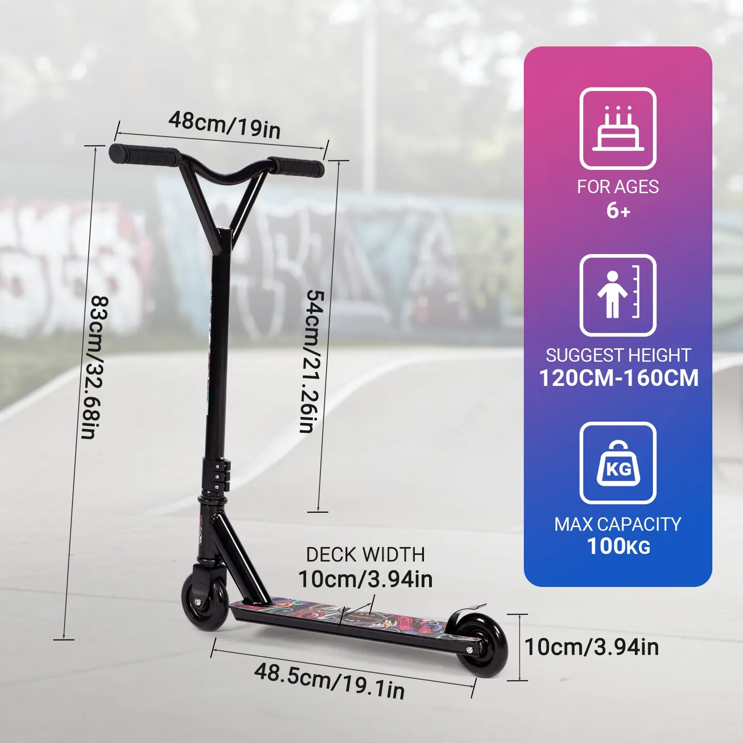 H.yeed stuntscooter graffiti 100mm ABEC-9