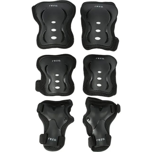 Rezo Daewon skyddsset barn svart handled armbåge knä