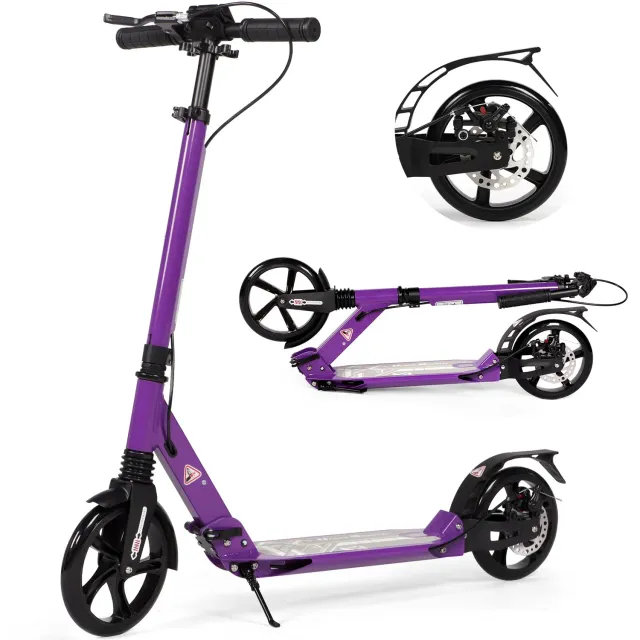 H.yeed Kick sparkcykel 200mm lila skivbroms