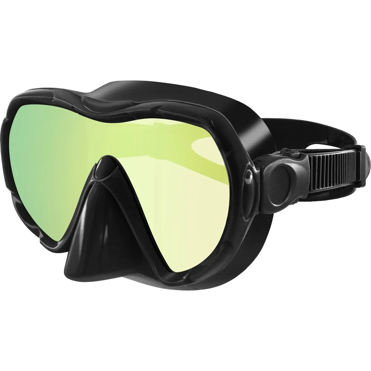 Rezo Huelva Mirror dykmask vuxen svart spegel