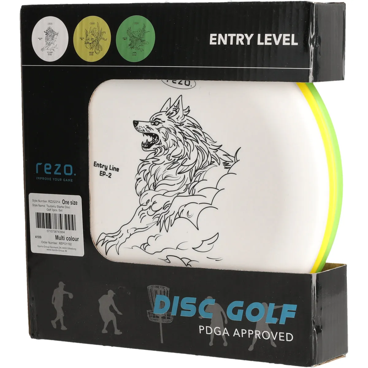 Rezo Tsutomu Discgolfset 3-pack Multi colour nybörjarset