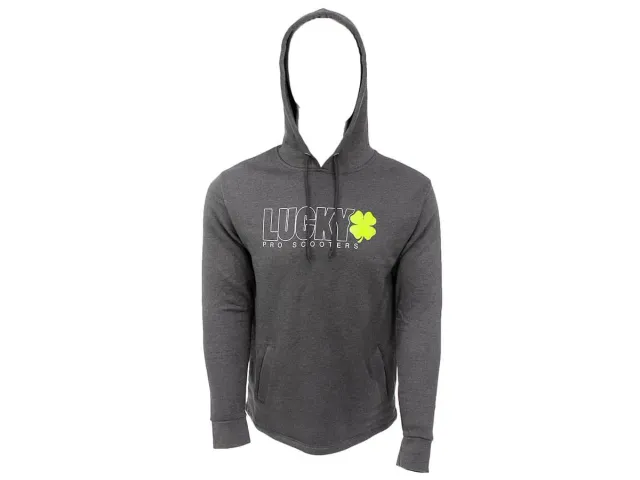 Lucky Outline Logo hoodie Charcoal varm bomull