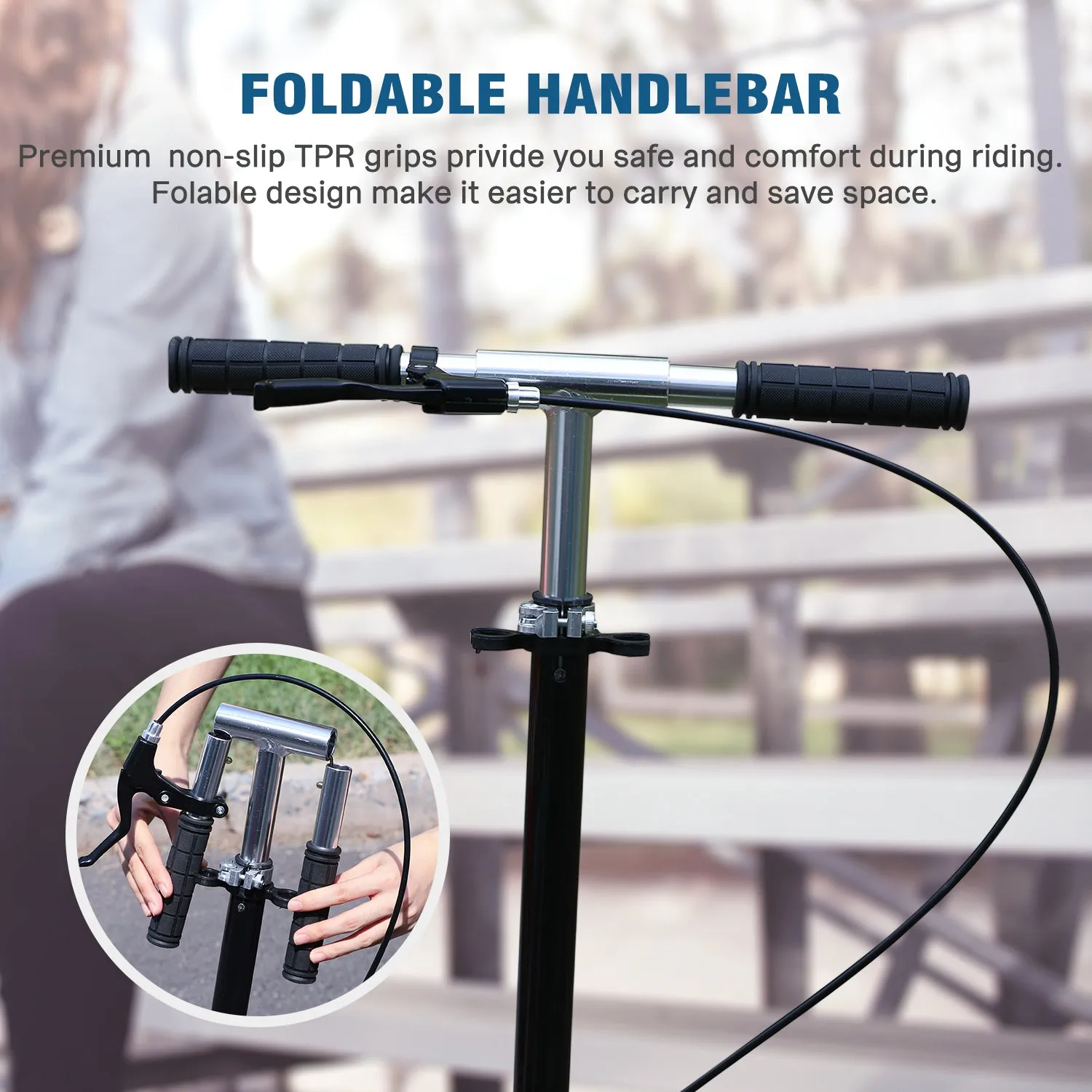 H.yeed sparkcykel svart 200 mm dubbelbroms