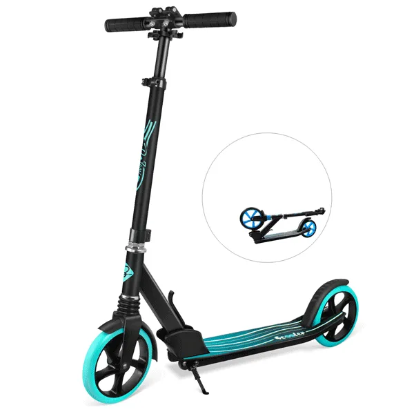 Beleev hopfällbar sparkcykel vuxen turkos 200 mm