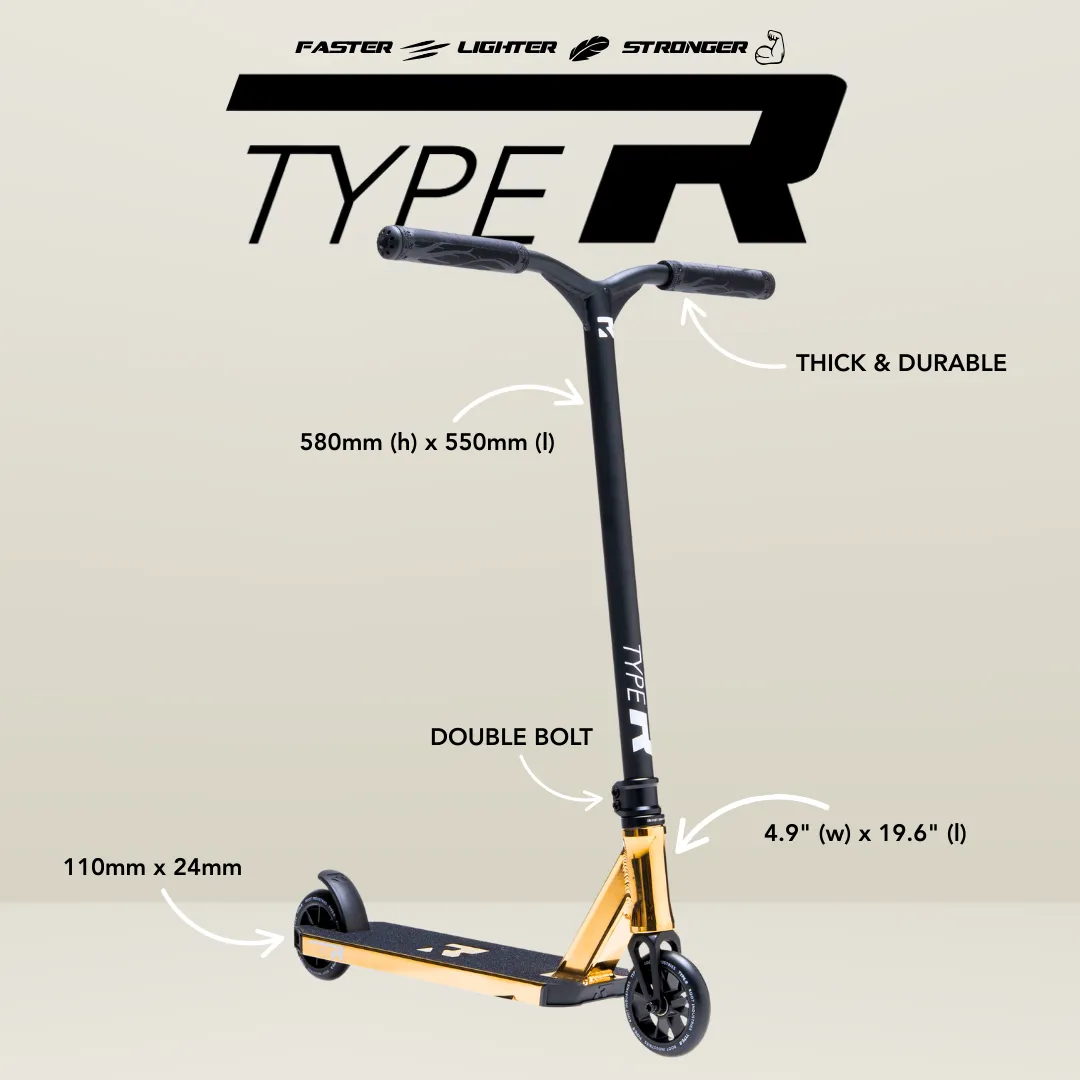 Root Industries Type R Pro trick sparkcykel Gold Rush 123 mm
