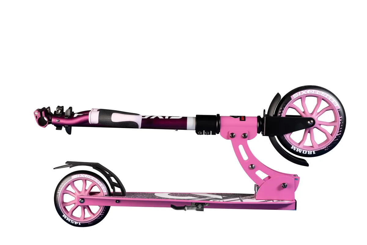 SIX DEGREES Aluminium Scooter Junior 180/145 mm sparkcykel rosa barn