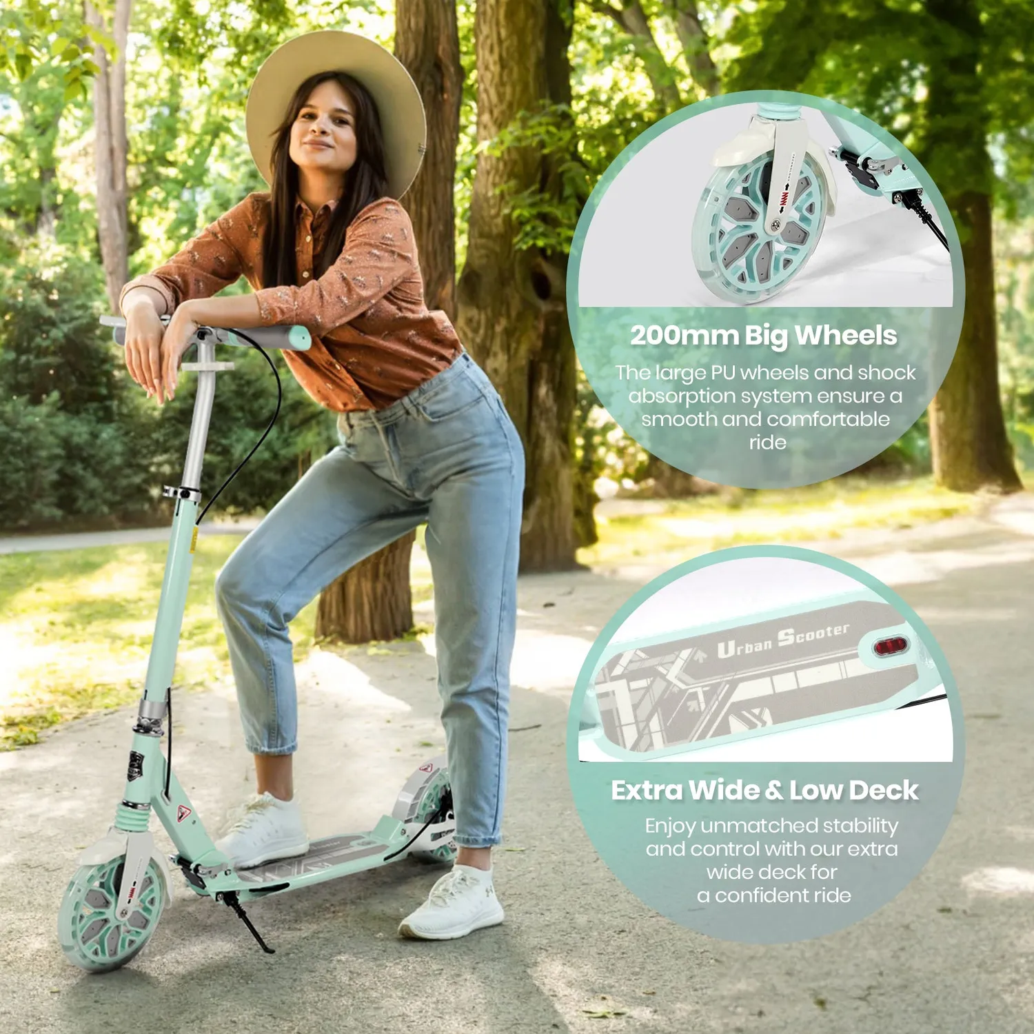 H.yeed sparkcykel grön 200 mm LED skivbroms