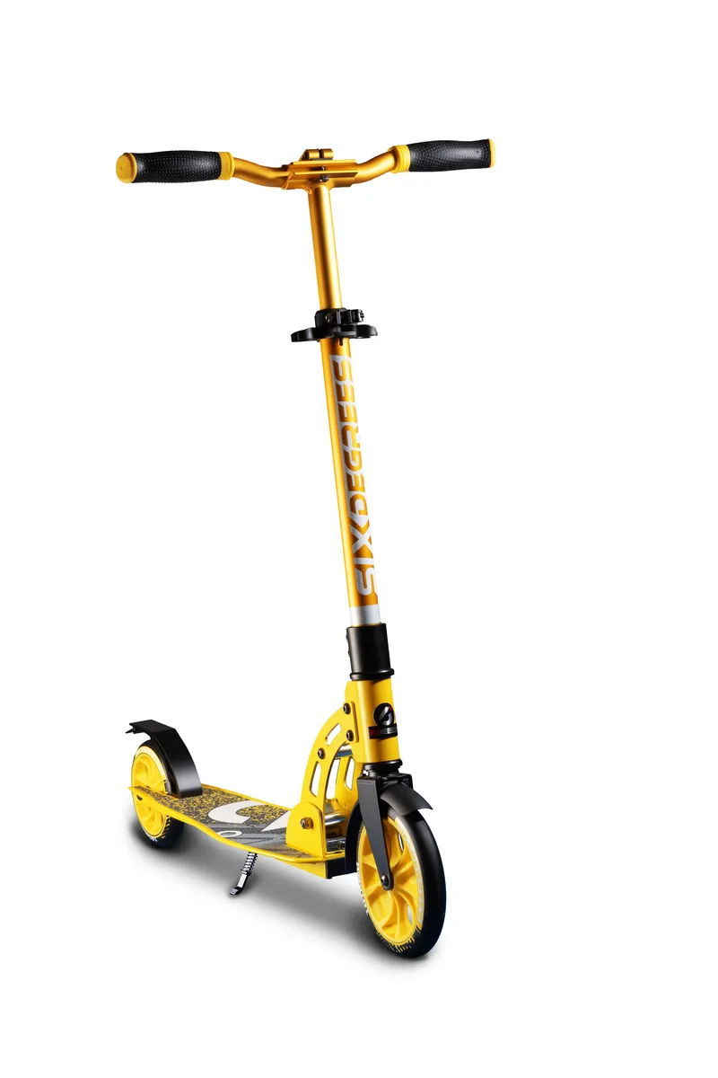 SIX DEGREES Junior sparkcykel 180/145 mm gul hopfällbar