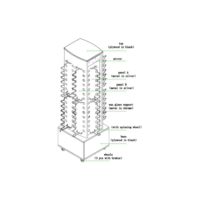 Rezo glasögonställ svart 85 par aluminium