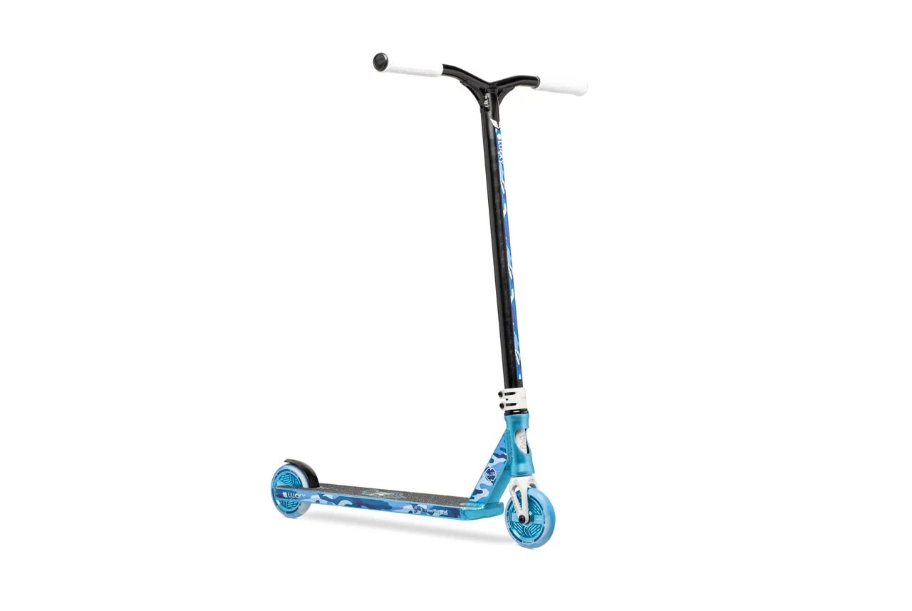 Lucky Cody Flom V2 stunt-scooter blå camo 110mm