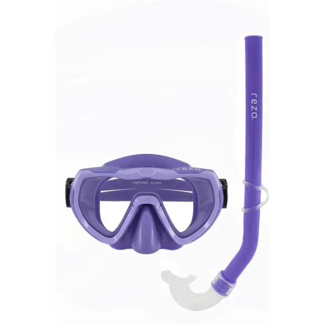 Rezo Matira Jr dykset 2 delar Dahlia Purple mask snorkel