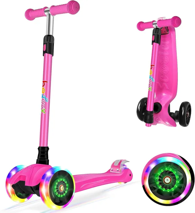 Beleev A5 Deluxe sparkcykel 3 hjul ljushjul 4 lägen