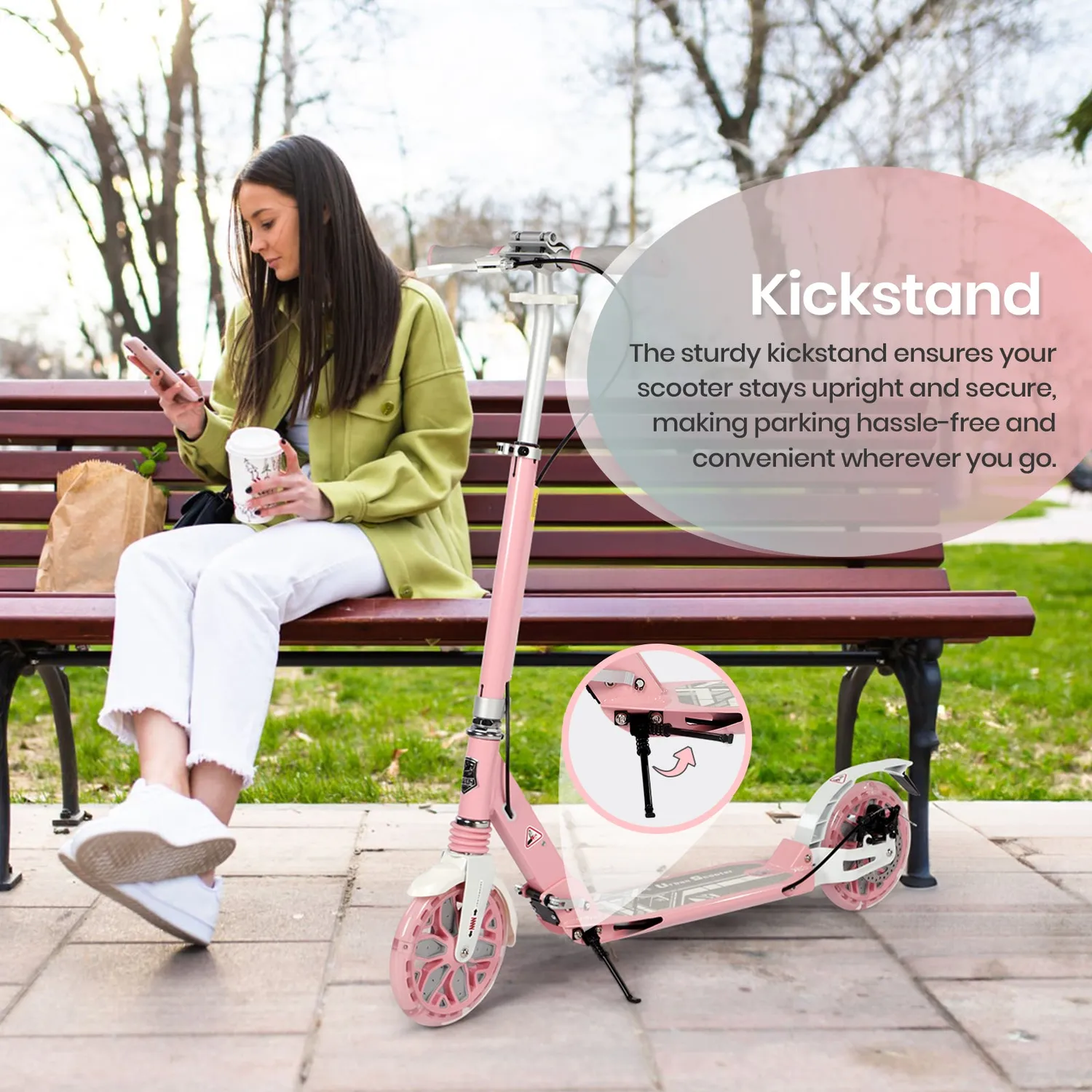H.yeed Light Up sparkcykel 200mm rosa LED skivbroms