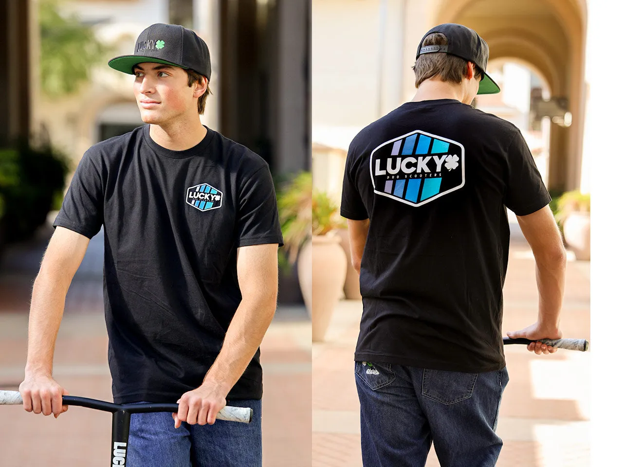 Lucky Aloha t-shirt svart bomull medium